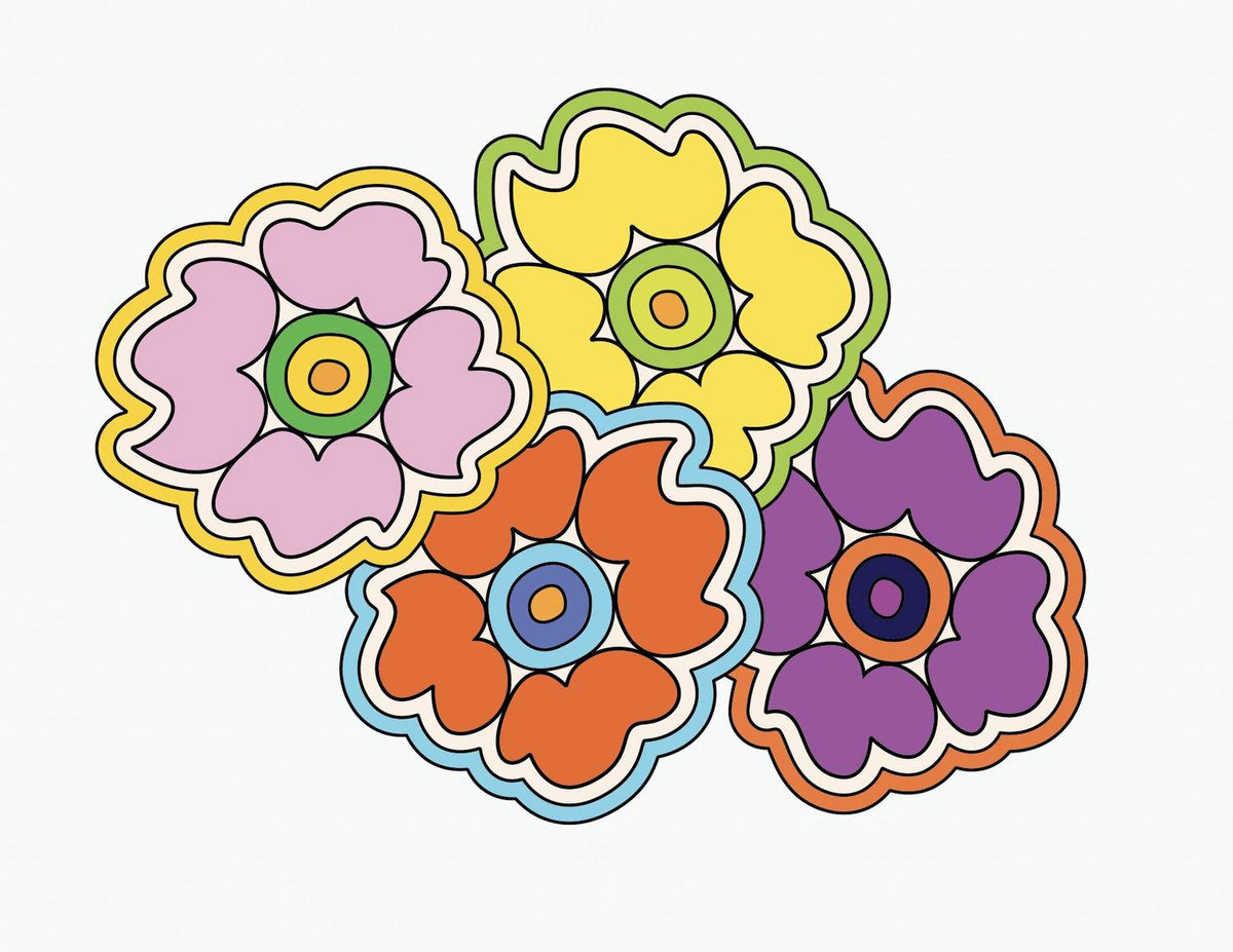 Groovy Flower Decals - Cover-Alls Decals