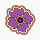 Groovy Flower — purple/orange