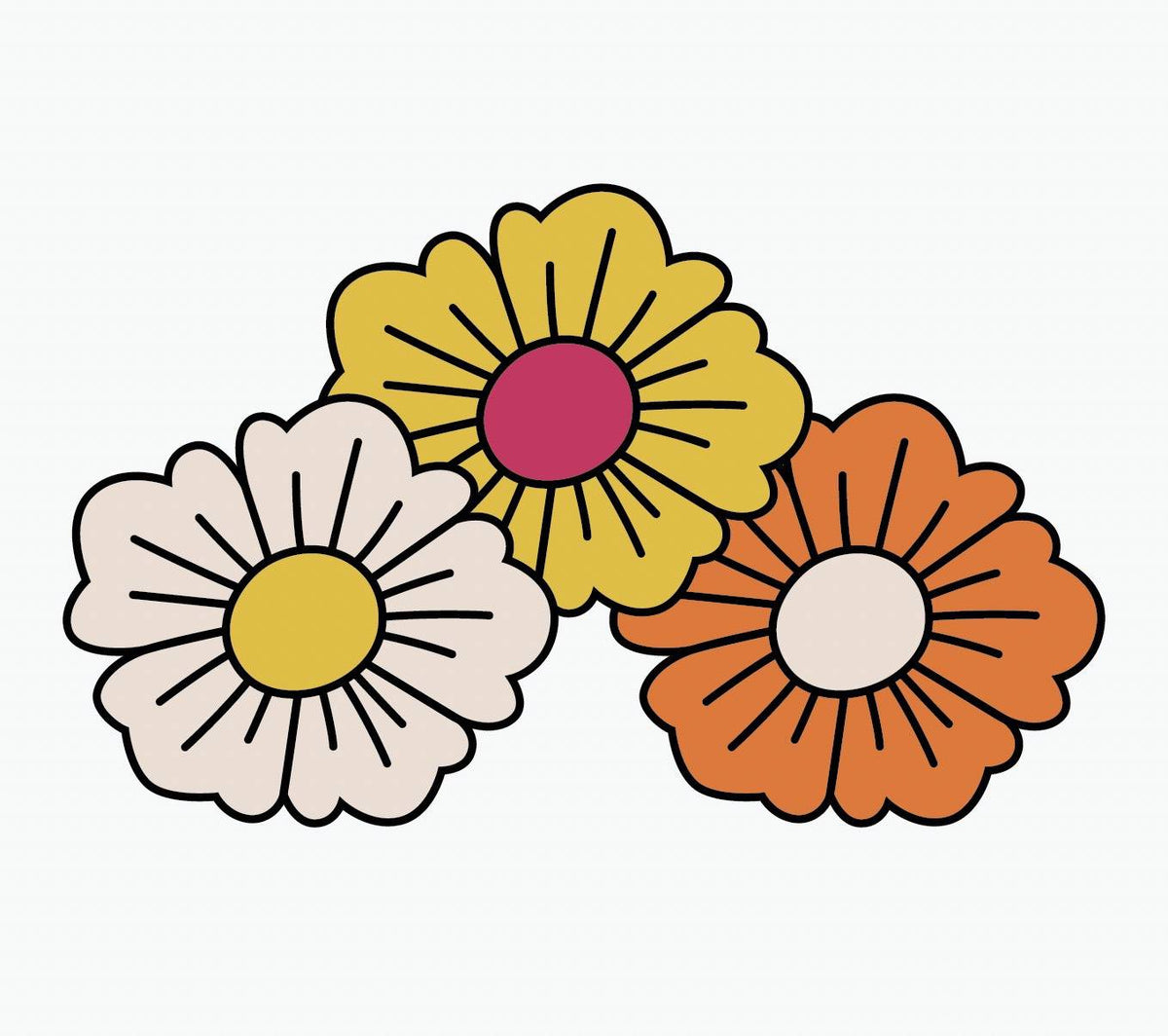 Happy Flower Decals - Cover-Alls Decals