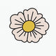 White Happy Flower