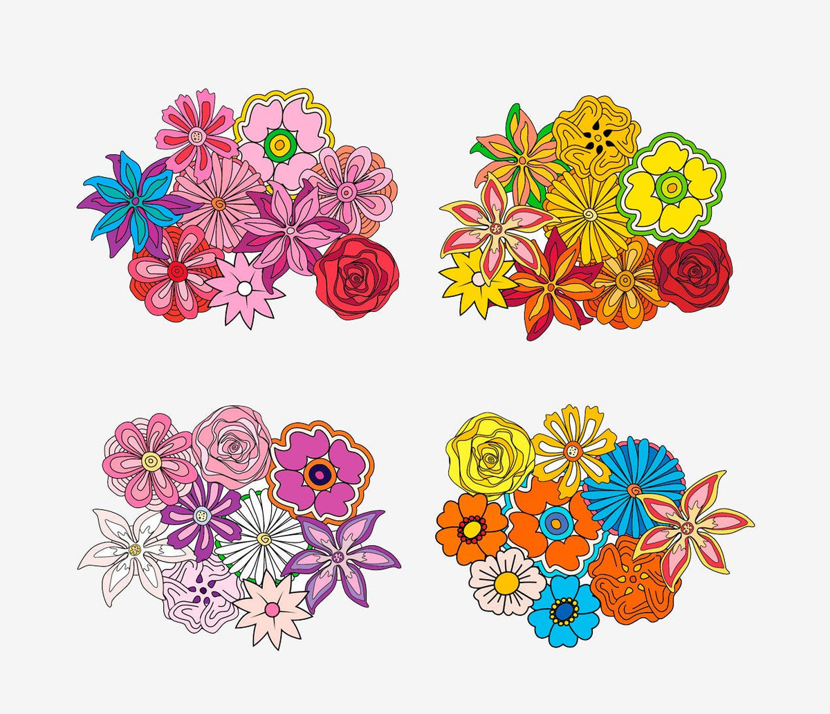 Hippie Flower Package Decals - Cover-Alls Decals