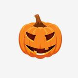 Cover-Alls Jack O' Lantern Pumpkin Decals with a smiling face on a plain white background.