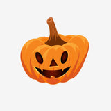 An illustration of a Cover-Alls Jack O' Lantern Pumpkin Decals with a smiling face on a plain white background.