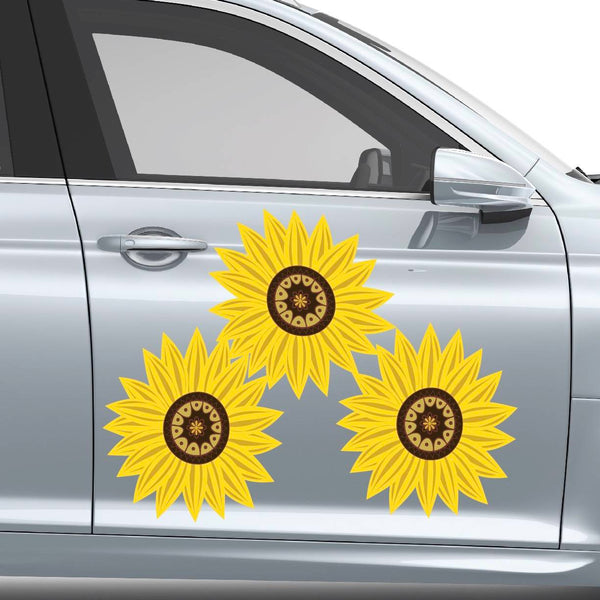 Large Simple Sunflower Decal - Cover-Alls Decals
