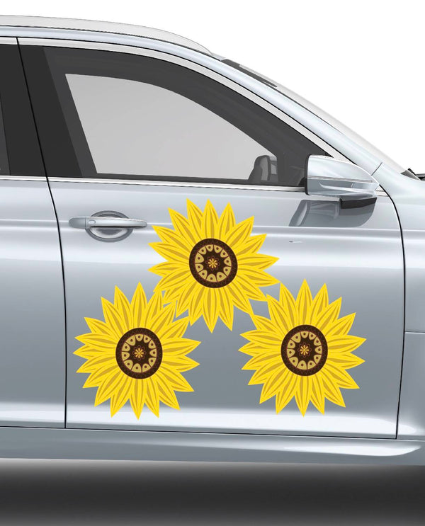Large Simple Sunflower Decal - Cover-Alls Decals