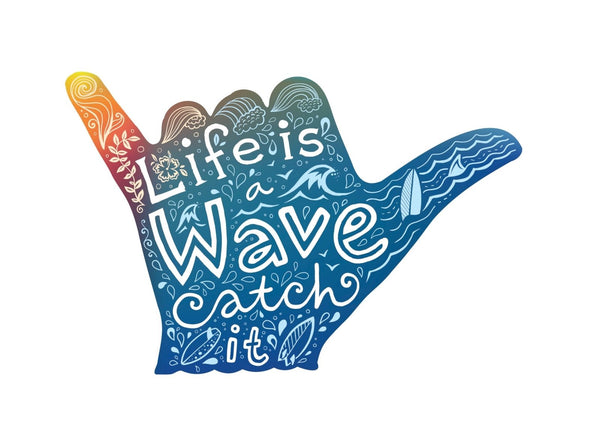 Life is a Wave Hand Decals - Cover-Alls Decals