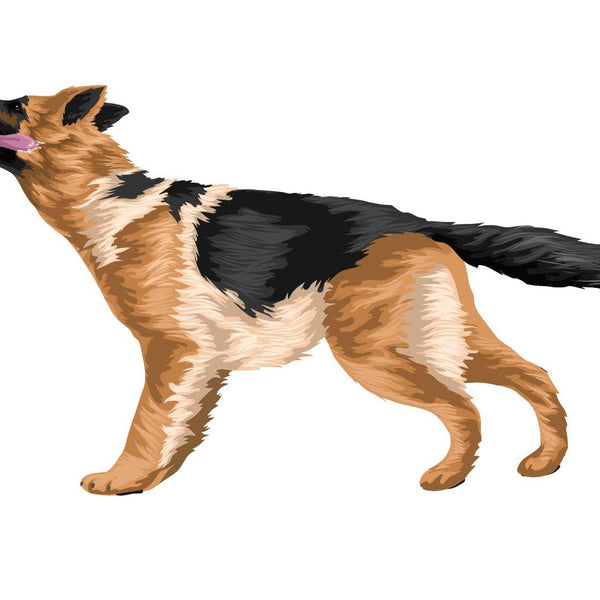 Life-Sized German Shepard Decal - Car Floats Reusable Car Decals