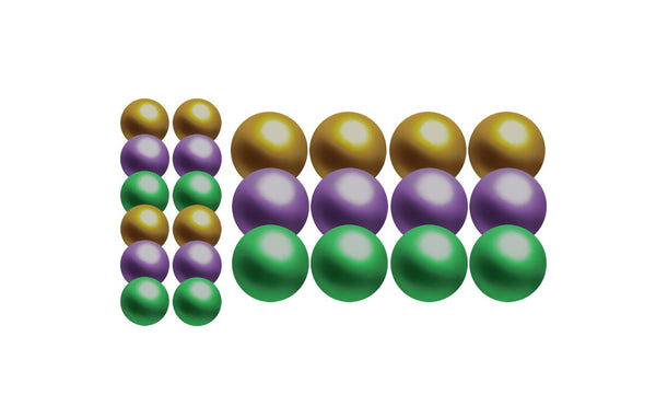 Classic Mardi Gras Bead Decals - Cover-Alls Decals