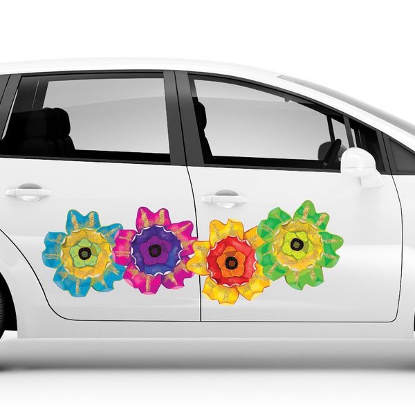 Parade Petunias - Car Floats Reusable Car Decals