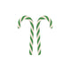 2 Green/White Candy Sticks