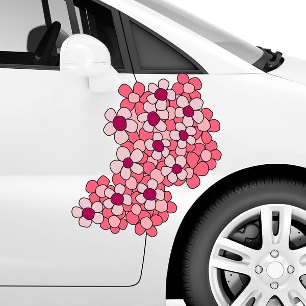 Pink Flower Spray Decals - Cover-Alls Decals