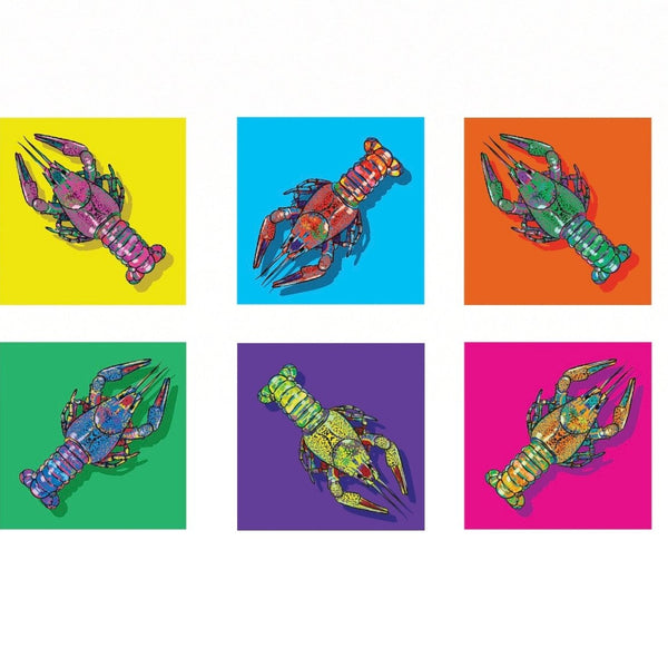 Pop Art Crawfish - Car Floats Reusable Car Decals