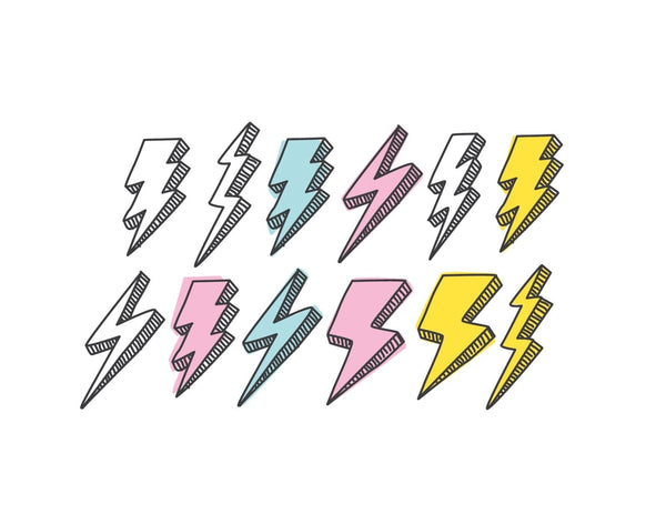 Pop Art Lightning Bolt Decals - Cover-Alls Decals