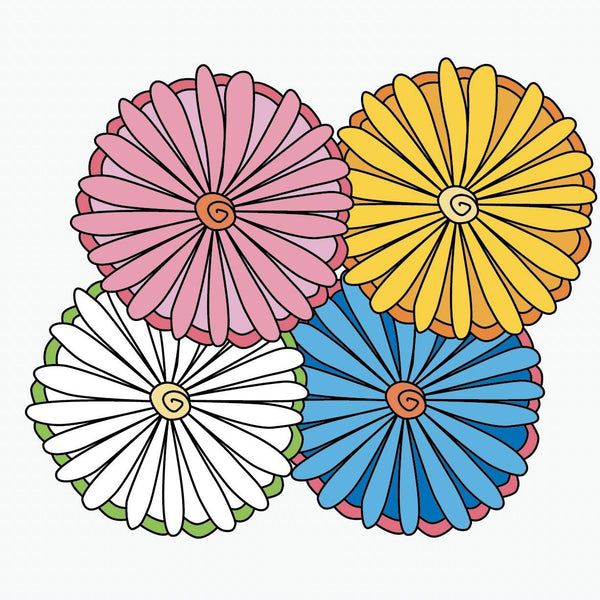 Psychedelic Daisy Decals - Cover-Alls Decals
