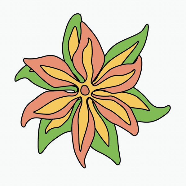 Psychedelic Lilies - Car Floats Reusable Car Decals