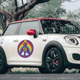 Purple Shooting Star Peace Sign - Cover-Alls Decals