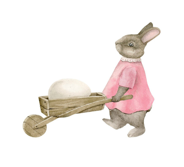Rabbit with Wheelbarrow Decal - Cover-Alls Decals