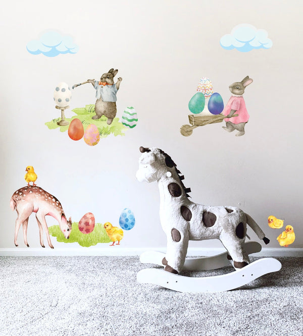 Rabbit with Wheelbarrow Decal - Cover-Alls Decals