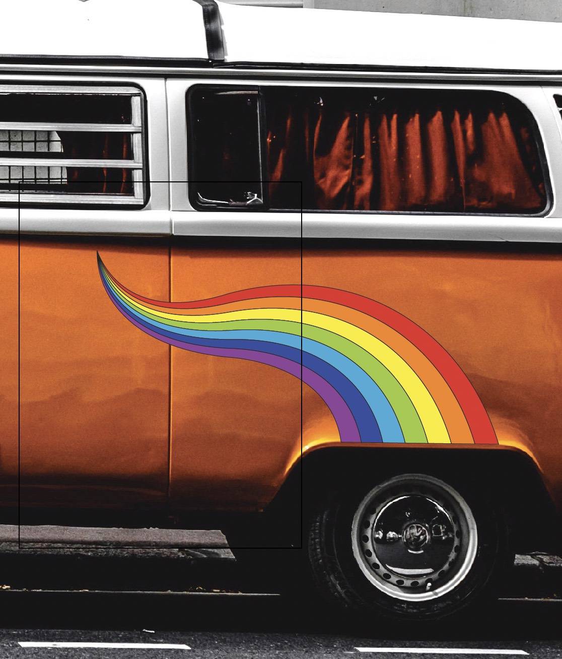Rainbow Curve Decal - Cover-Alls Decals