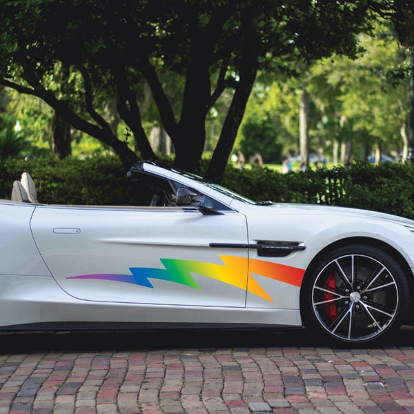 Rainbow Lightning Decal - Cover-Alls Decals