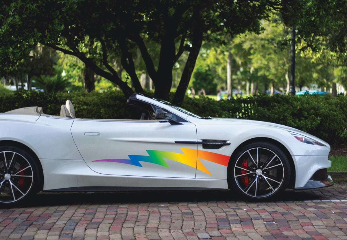Rainbow Lightning Decal - Cover-Alls Decals