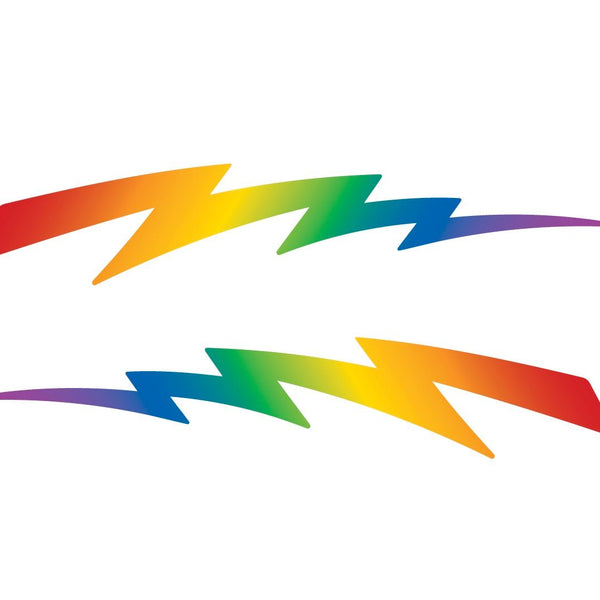 Rainbow Lightning Decal - Cover-Alls Decals