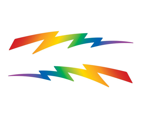 Rainbow Lightning Decal - Cover-Alls Decals