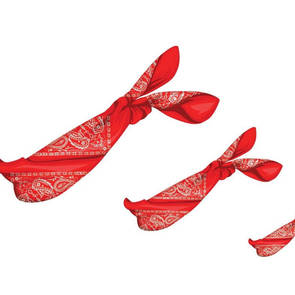 Red Handkerchiefs for Dogs Decals - Cover-Alls Decals