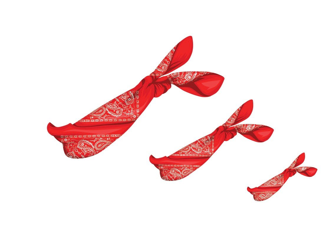 Red Handkerchiefs for Dogs Decals - Cover-Alls Decals