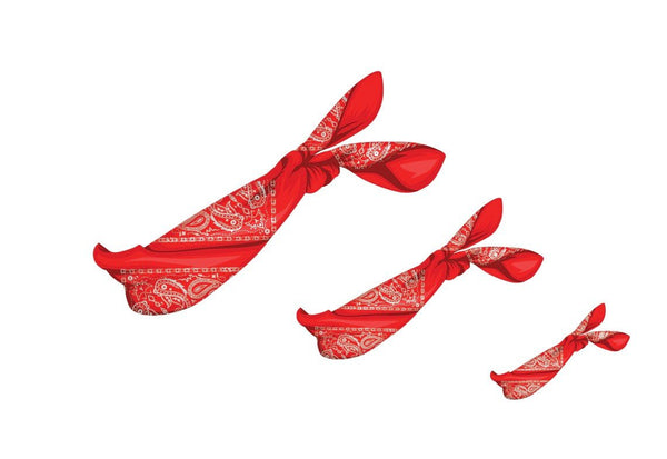 Red Handkerchiefs for Dogs Decals - Cover-Alls Decals