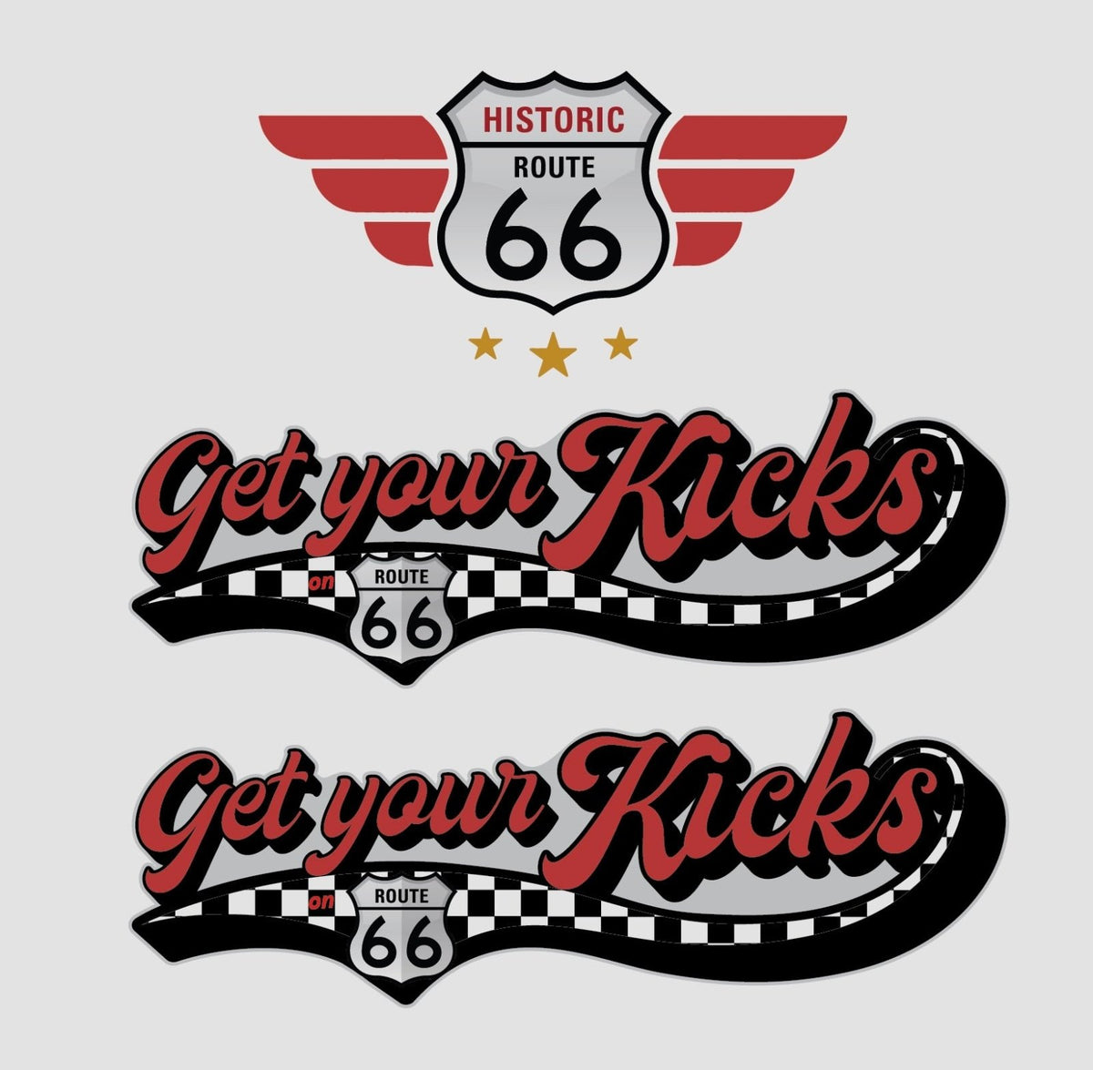 Route 66 decals - Cover-Alls Decals