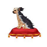 Royal Red Pillow with Gold Tassels -- Decal for our Dogs in the Wind Decals - Cover-Alls Decals