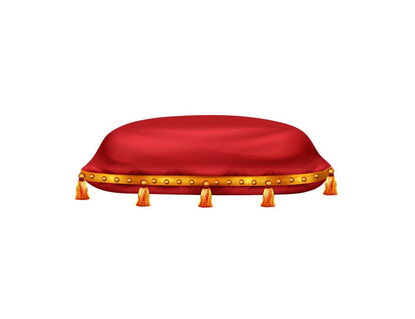 Royal Red Pillow with Gold Tassels -- Decal for our Dogs in the Wind Decals - Cover-Alls Decals
