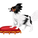 Royal Red Pillow with Gold Tassels -- Decal for our Dogs in the Wind Decals - Cover-Alls Decals