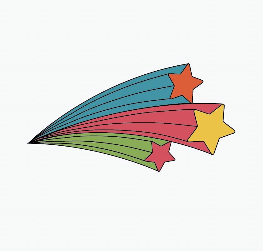 Shooting Star Decals - Cover-Alls Decals