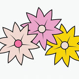 Star Flower Decals - Cover-Alls Decals