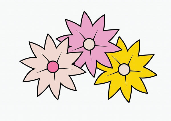 Star Flower Decals - Cover-Alls Decals