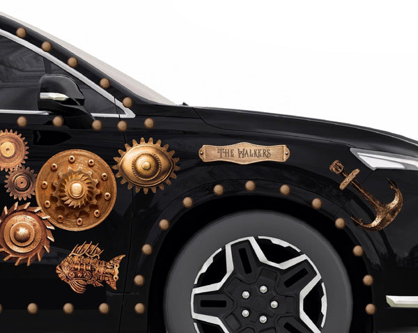 Steampunk Nameplate Decal - Cover-Alls Decals
