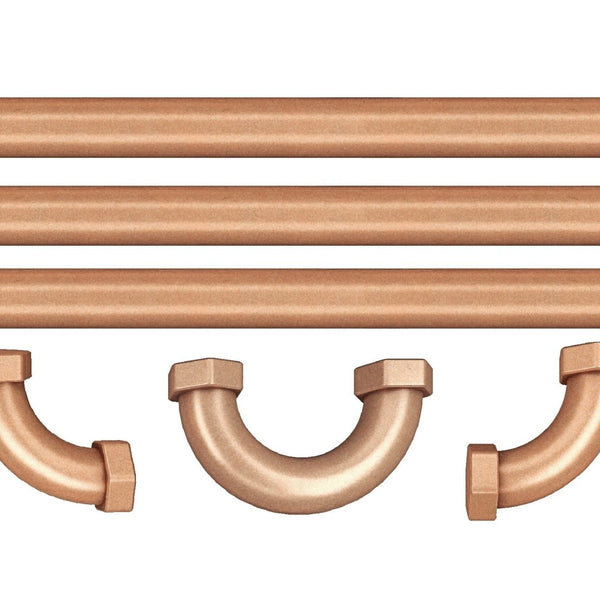 Steampunk Set of Copper Pipe Decals - Cover-Alls Decals