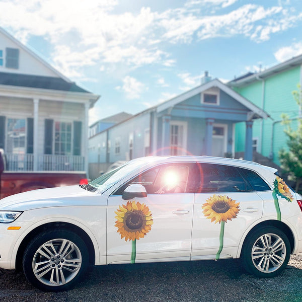 Sunflowers - Car Floats Reusable Car Decals