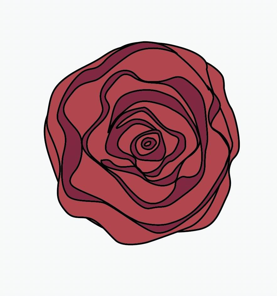 Swirl Rose Decals - Cover-Alls Decals