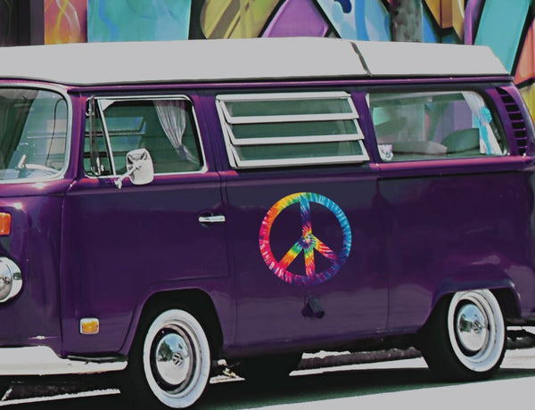 Tie-dye Peace Sign - Cover-Alls Decals