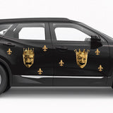 Tragedy & Comedy Gold Theater Masks Decals - Cover-Alls Decals