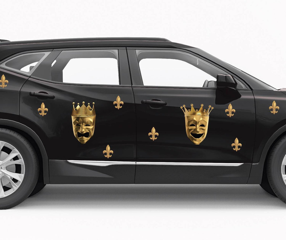 Tragedy & Comedy Gold Theater Masks Decals - Cover-Alls Decals
