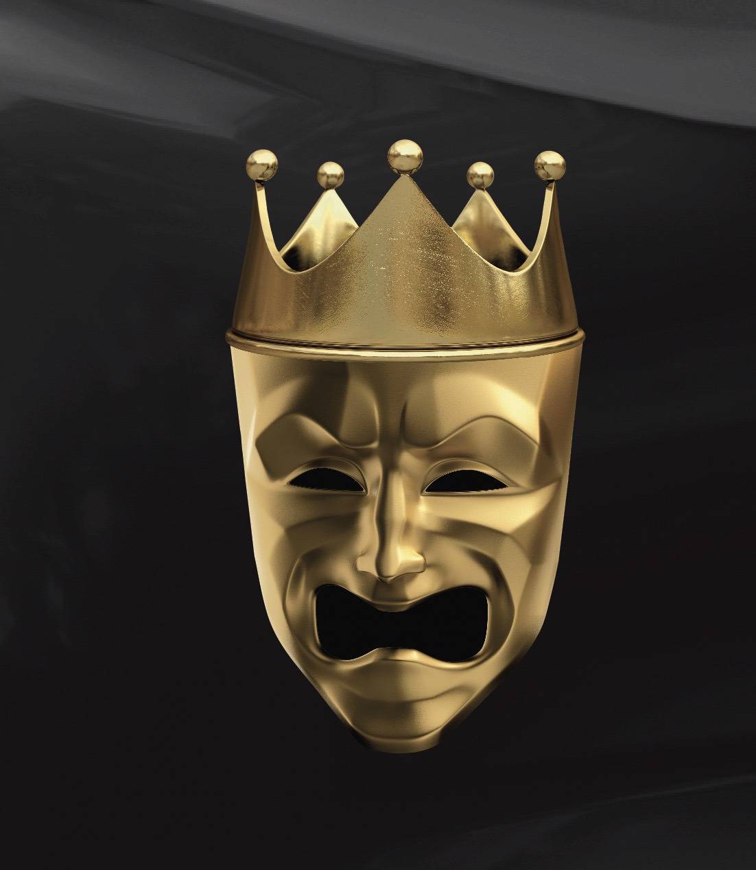 Tragedy & Comedy Gold Theater Masks Decals - Cover-Alls Decals