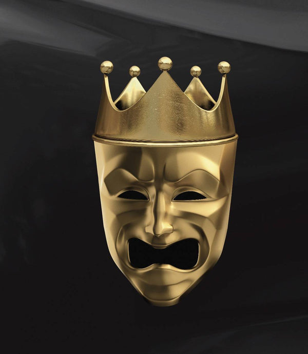 Tragedy & Comedy Gold Theater Masks Decals - Cover-Alls Decals
