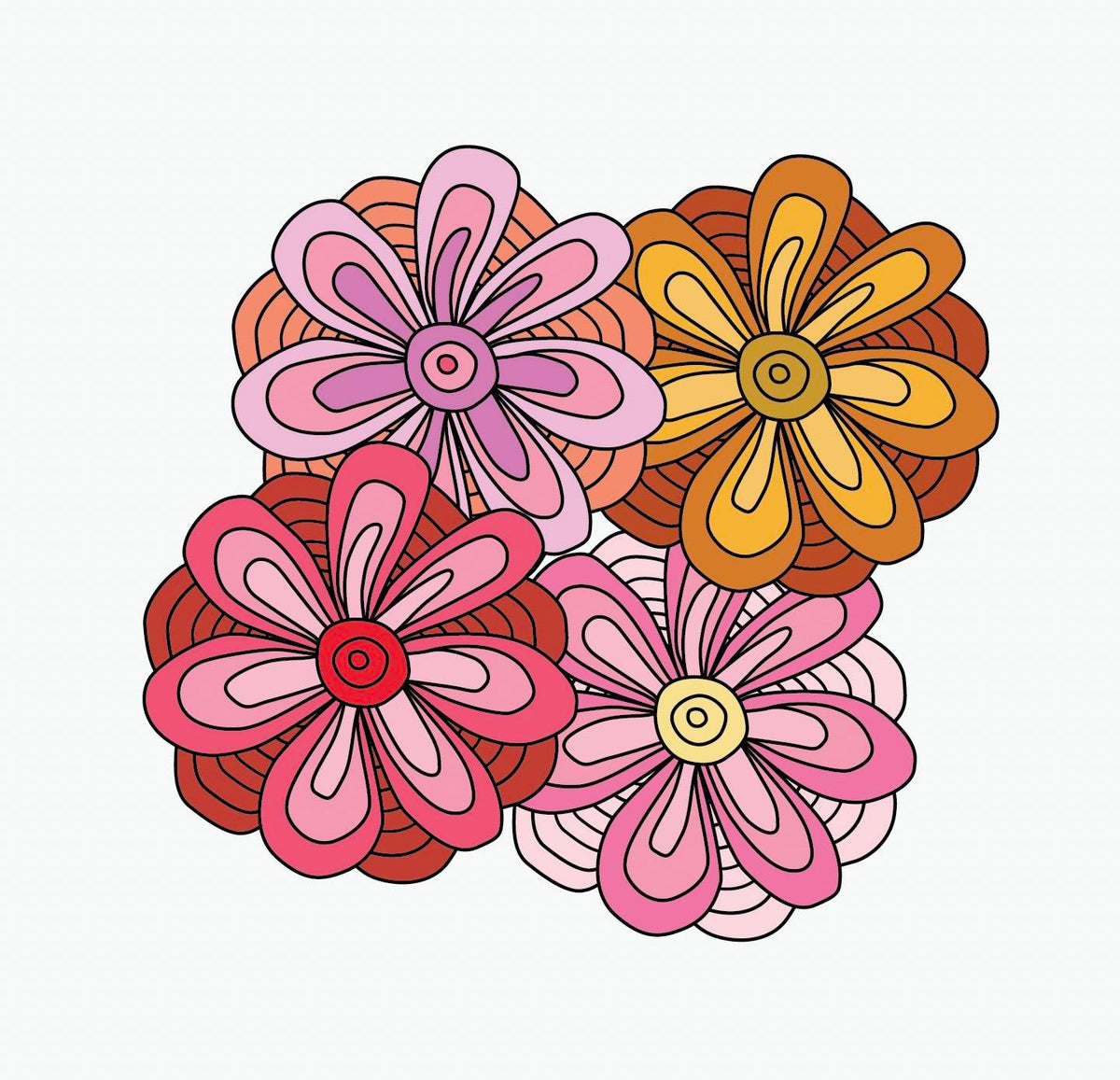 Trippy Flower Decals - Cover-Alls Decals