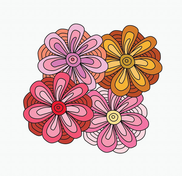 Trippy Flower Decals - Cover-Alls Decals