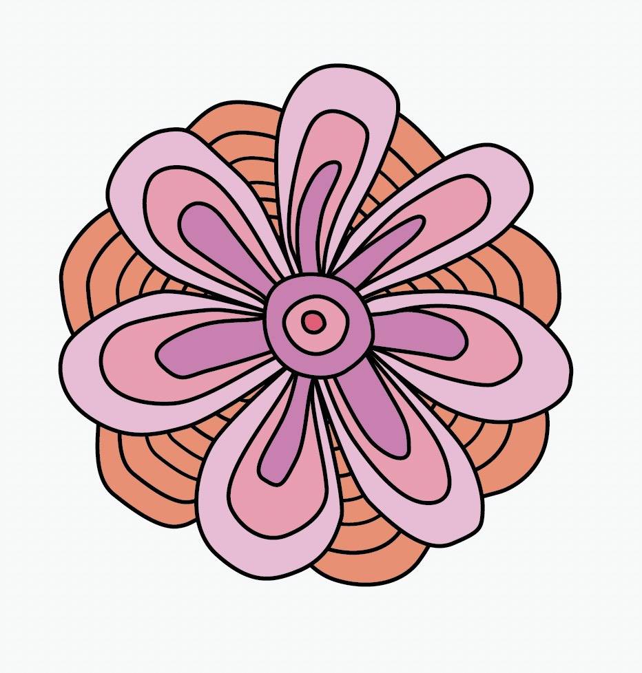 Trippy Flower Decals - Cover-Alls Decals
