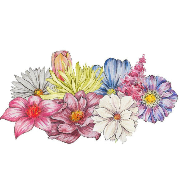 Watercolor Flower Crowns - Cover-Alls Decals